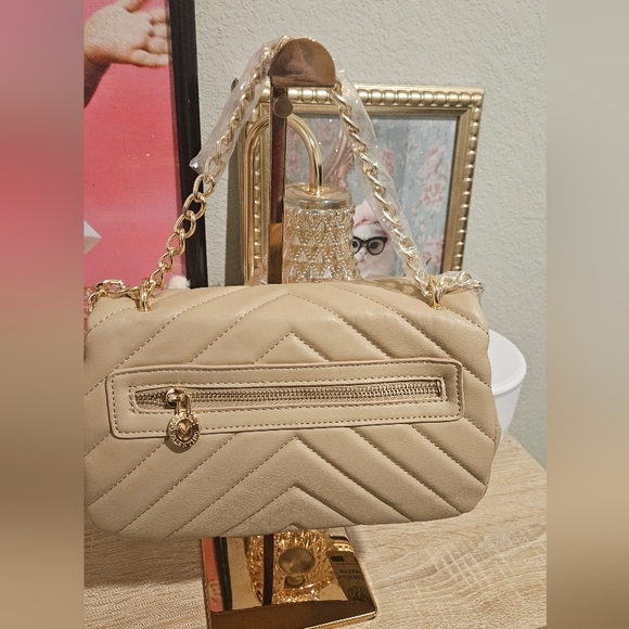 Valentino Orlandi Taupe Quilted Shoulder Bag - Picture 2 of 11